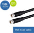 Philips RG6 Dual Shield Coaxial Cable, 15 ft. Ideal for TV Antenna DVR VCR Satellite Cable, F-Type Connectors, 3Ghz Digital, Black, SWX9245A/27...