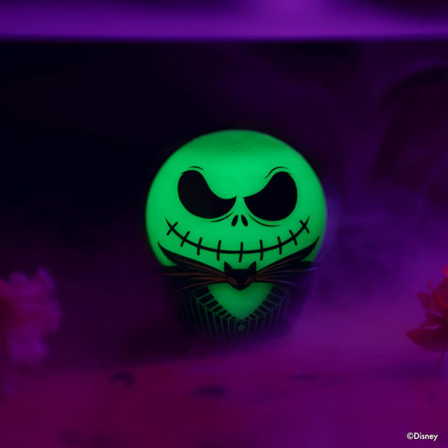 Bitty Boomers Disney: Tim Burton's The Nightmare Before Christmas - Jack Skellington Vengeful Face - Glow in The Dark - Mini Bluetooth Speaker, Mu...