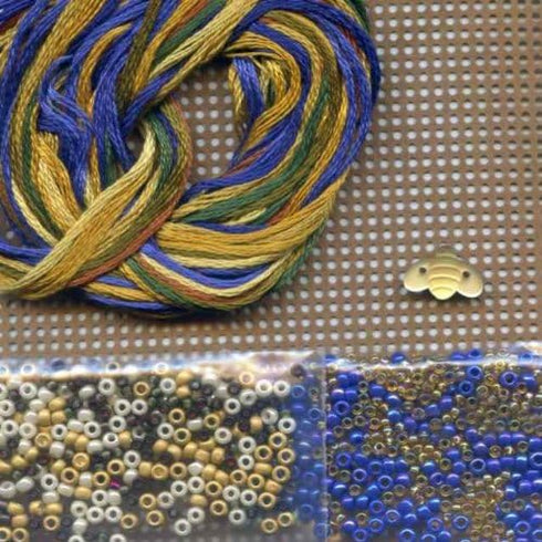 Honey Pot Beaded Counted Cross Stitch Ornament Kit Mill Hill 2012 Autumn Harvest MH18-2202...