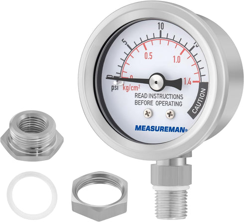 MEASUREMAN Stainless Steel Pressure Cooker Gauge_All Series (Accessory, Pressure Gauge - Fits 37 Quart)...