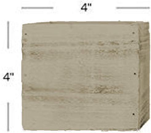 4" Square Rustic Wood Planters with Plastic Liner - Set of 2...