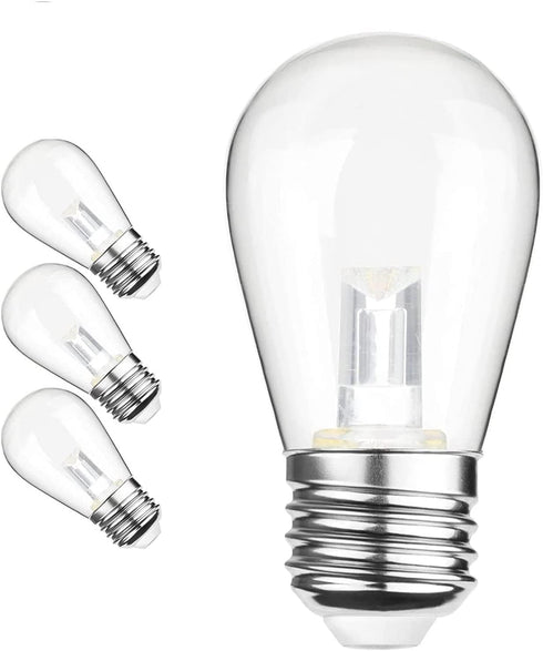Mlambert 4 Pack 3 Color in 1 LED Light Bulbs with Jump and Fade Lighting Modes, Replacement Bulbs Only Compatible LED Outdoor String Lights Asin B...