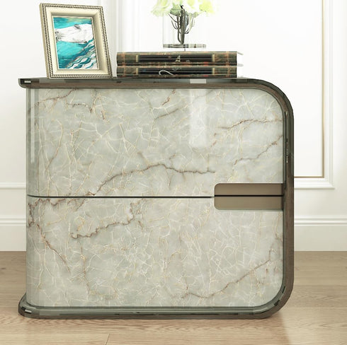 LACHEERY Marble Contact Paper Decorative Self Adhesive 15.8"x80" Waterproof Removable Wallpaper Stick and Peel For Granite Countertops Cabinets Ba...