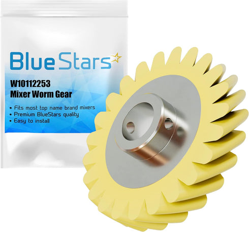 BlueStars Upgraded W10112253 Mixer Worm Gear Replacement Part – Compatible with Whirlpool & KitchenAid Mixers - Replaces 4162897 4169830 AP4295669...