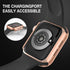 Apple Watch Series 9 & 8 & 7 45mm Case with Built-in Tempered Glass Screen Protector, Ultra-Thin Bumper Full Cover Hard PC Protective Case for iWa...
