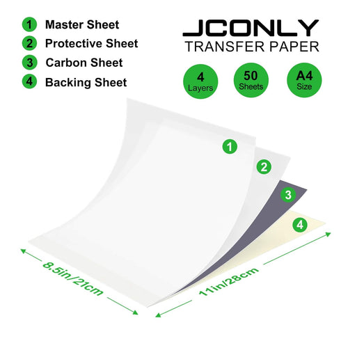 Jconly Transfer Stencils Paper - 20 Sheets Stencils Thermal Stencil Paper 8.5" x 11" Transfer Paper...