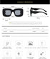 Cute Square Inflated Sunglasses for Women Men Chunky Candy Color Glasses Y2K Hip Hop Punk Shades...