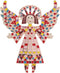 Vintage Colourful Angel Brooch Pin for Women Geometric Golden Enamel Cartoon Wing Lapel Pins Cute Dress Accessories Birthday Christmas Wedding Jew...