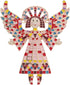 Vintage Colourful Angel Brooch Pin for Women Geometric Golden Enamel Cartoon Wing Lapel Pins Cute Dress Accessories Birthday Christmas Wedding Jew...