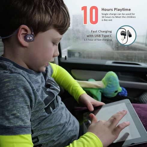 Kids Headphones Open Ear Headphones Wireless Bluetooth Air Conduction Headphones with Mic Ultra-Light, Portable Wireless Headphones for Kids/Child...