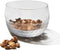 Amehla 18-ounce Nut Bowl, Snack Jar and Candy Dish with Hammered Finish, Handblown Glass End Table Piece...