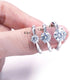 0.5 CT Round Moissanite Engagement Rings for Women 925 Silver Plated 18K White Gold Solitaire Band DEF Color VVS Clarity Moissanite Wedding band...