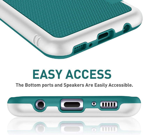 Jeylly S8 Case, Galaxy S8 Case with 2 Pack HD Soft Screen Protector, Contrasting Colors Ultra Slim One-Piece Anti-Slip Rugged Soft TPU Bumper Shoc...