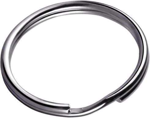 KINGFOREST 100-Pack Split Key Rings (1.2 Inch/30mm) - Silver Nickel Metal Keychain Rings for Keys, DIY Crafts, Bags & Accessories - Durable Bulk K...