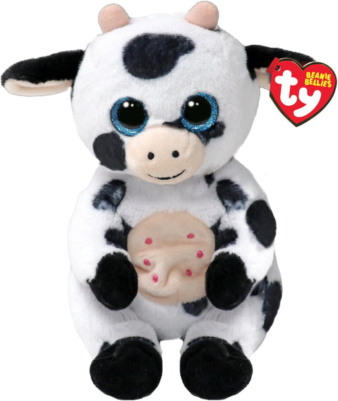 Ty Beanie Bellies – Herdly The Cow with Glitter Blue Eyes, The Original Plush Animals with Soft Belly 20 cm – T41287...