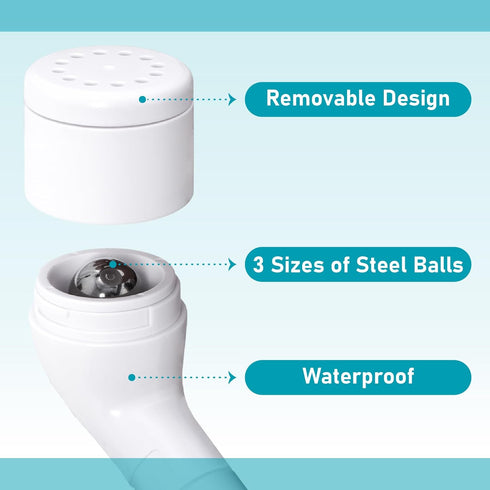 Breathing Exercise Device for Lungs, Breathing Trainer, Mucus Removal with 16/18/20 mm Stainless Steel Balls, White...
