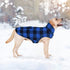 Malier Dog Winter Coat, Classic Plaid Fleece Dog Cold Weather Coats Dog Jacket with Pocket, Windprood Warm Dog Coat Vest Winter Pet Clothes Appare...