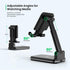 2 in 1 Wireless Charger, Dual Wireless Charging Desk Phone Stand,10W Qi Fast-Charging Foldable Tablet Stand for iPhone 12/11/MAX/XS/XR/X/8,AirPods...