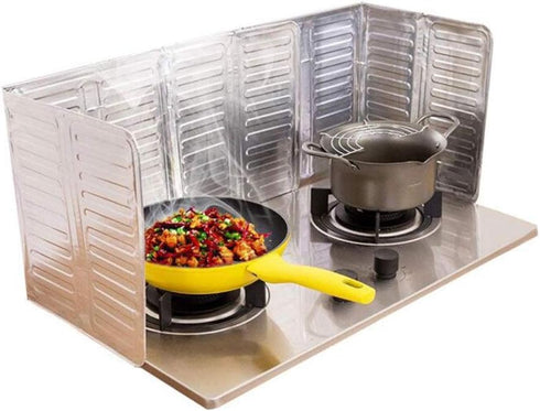 2Pcs Disposable Oil Splash Guard Aluminum Foil Gas Stove Oil Splatter Screen Board Cooking Frying Oil-Proof Splash Kitchen Tool Suitable for kitch...
