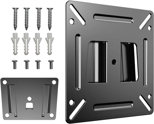 Monitor Wall Mount for Most 14-24 Inch Wall Mount Bracket Fit Camper Boat Trailer 13 15 17 19 21" Screens Ultra Slim Small Monitor Mount VESA Up t...