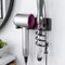 Tindbea Hair Dryer Holder + Curling Iron Holder, Matte Black Blow Dryer Holder Wall Mount, Bathroom Hair Tool Organizer Rack for Universal Dryer...