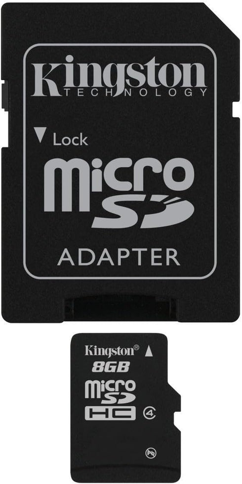 Kingston 8GB Class 4 MicroSDHC Card Flash Memory with SD Adapter SDC4/8GB...