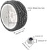 4PCS 12mm Hub Wheels Tires Set 1:10 1:12 1:16 Off Road RC Cars Rubber Tires Set for HSP 94122 94123 94103 3850 3851 FW06 RC Cars(White)...