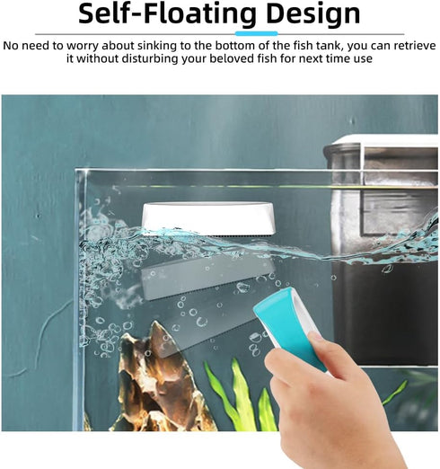 2 Pieces Aquarium Magnetic Brush Glass Fish Tank Algae Scrapers Glass Cleaner Floating Scrubber Aquarium Clean Brush (Size S)...