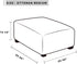 Easy-Going Stretch Ottoman Cover Folding Storage Stool Furniture Protector Soft slipcover with Elastic Bottom (Medium,Chocolate)...