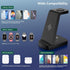 3 in 1 Wireless Charging Station KOOPAO Fast Portable Wireless Charger Dock Stand Compatible with iPhone 14/12/13/11 Pro Max/X/XS/XR/8/8 Plus, iWa...