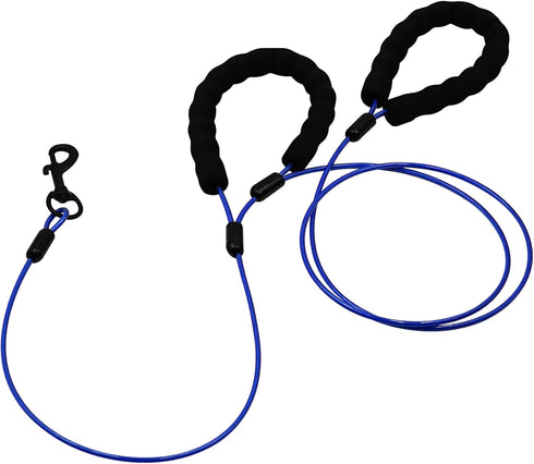 6FT Chew Proof Dog Leashes with Two Comfortable Padded Handles, Heavy Duty Steel for Large or Medium Dogs Walking and Training Control, Traffic Me...