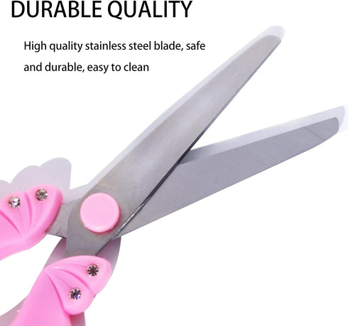 Kids Scissors, Kids Scissors for Girls, 5.9" Pink Kids Scissors, Girls Scissors, Child Safety Scissors for Kids for School and Classroom (Pink)...