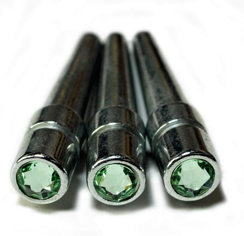 WE Games Chrome Cribbage Pegs with Swarovski Austrian Crystals - Set of 3 - Crysallite Light Green...