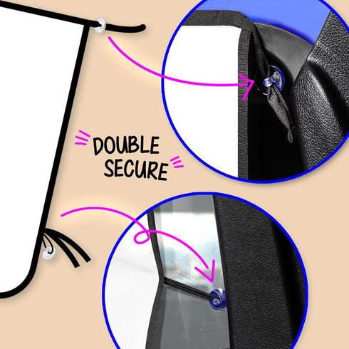 ggomaART Car Side Window Sun Shade - Universal Reversible Magnetic Curtain for Baby and Kids with Sun Protection Block Damage from Direct Bright S...