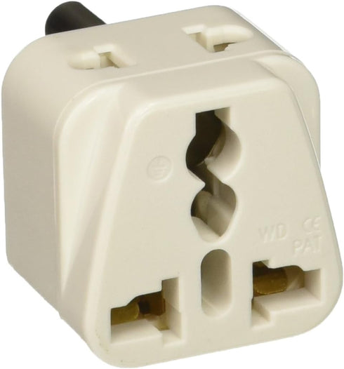 CKITZE BA-10-3P Grounded Universal 2-in-1 Type D Plug Adapter - 3 Pack...