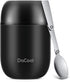 DaCool Insulated Lunch Container Insulated Food Jar 16 oz Stainless Steel Vacuum Bento Hot Lunch Box for Kids with Spoon Leak Proof Hot Cold Food ...