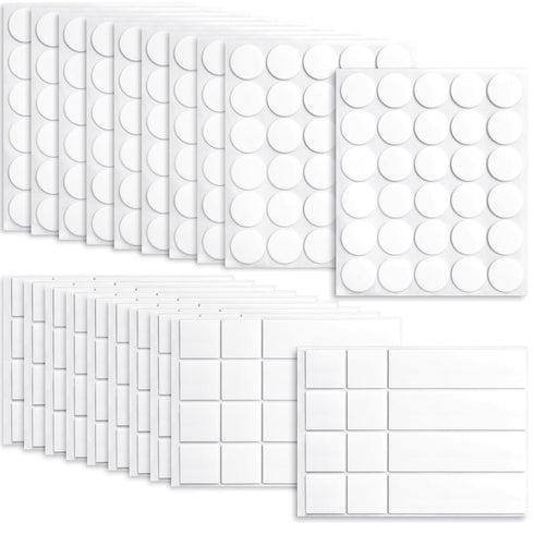 420Pcs Double Sided Tapes for Wall Hanging Decoration,Removable Strong Mounting Adhesive Tape with Square Round Rectangular for Balloon,Photo,Post...