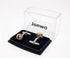 2 Tone Gold & Sliver Knot Cuff Links for French Tuxedo Shirt Stainless Steel Metal Shirt Cufflinks In Gift Box for Anniversary...