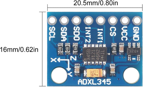 3PCS GY-291 ADXL345 3-Axis Digital Acceleration of Gravity Tilt Module with IIC SPI Transmission for Arduino (3PCS)...