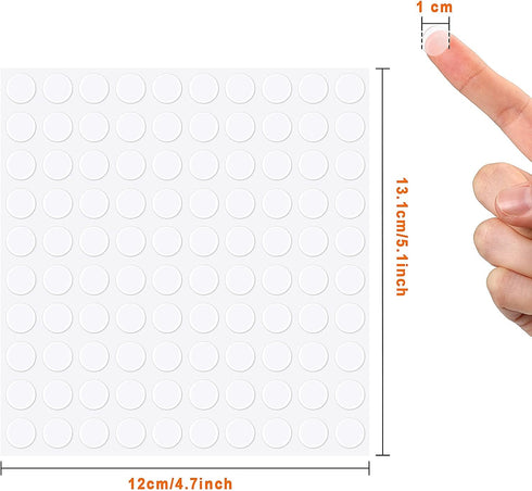 Zonon 1000 Pcs Double Sided Adhesive Dots Clear Glue Point Tape Stickers Balloon Glue Round Mini No Traces Adhesive Sticker Dot Sticker for Classr...
