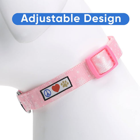 Pawtitas Soft Adjustable Puppy Collar Leash Harness Sold Separately Personalized Customizable Dog Collar Embroidered Customize Pet Name Phone Numb...