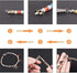 1250 Pieces Jewelry Making Accessories Set Includes 800 Pieces Open Jump Ring Connectors 300 Pieces Bead Tips Knot Covers and 150 Pieces Lobster C...