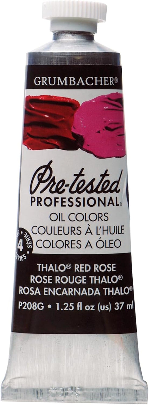 Grumbacher Pre-Tested Oil Paint, 37ml/1.25 Ounce, Thalo Red Rose (P208G)...