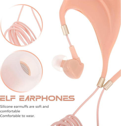 Wired Headphones Elf Earbuds Headphones 3.5mm Earphone Fairys Elves Ear Cosplay Headset Wired Music Headphone for Halloween Wired Earbuds...