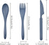 Knives Spoons and Forks Set, Wheat Straw Cutlery Set, Reusable Flatware Set for 5, Utensils for Party, Travel, Work, Picnic, Camping or Daily Use ...