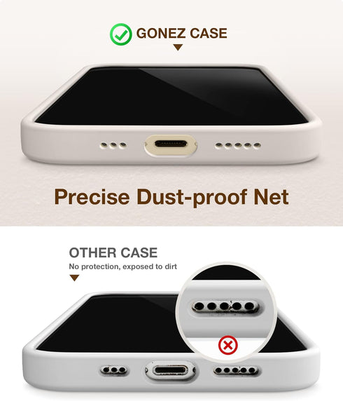 GONEZ for iPhone 14 Pro Case, with 2 Pack Screen Protector + 2 Pack Camera Lens Protector, Soft Anti-Scratch Microfiber Lining, Shockproof Protect...