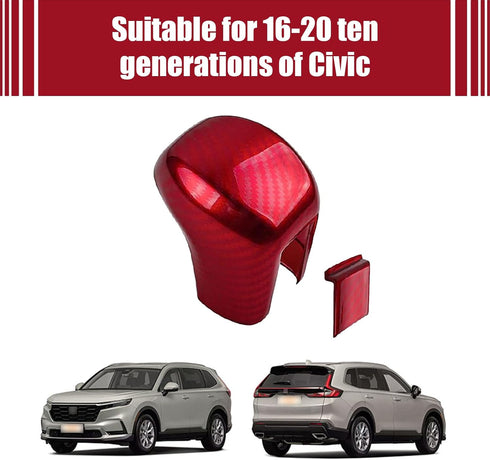 1 PC Car Gear Shift Knob Cover, ABS Arc Automatic Transmission Lever Cap Replacements, Automotive Decorative Accessories Compatible with 10th Civi...