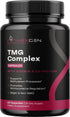 TMG Trimethylglycine Supplement with Methyl B Complex - 500mg Betaine TMG Supplement with Methylated Vitamin B Co Factors for Homocysteine Heart &...