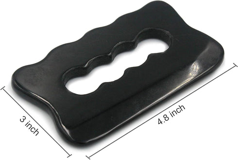 Gua Sha Massage Tool, Bian Stone Gua Sha Tool Gua Sha Stone for Soft Tissue Scraping, Used for Back, Legs, Arms, Neck,Shoulder(Black)...