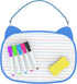 Small Dry Erase White Board 11.5x8" with 5pcs Dry Erase Markers, Double Sided Dry Erase Lapboard with Lines, Mini Hanging Whiteboard for Kids (Blu...
